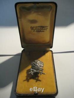 Knight cross oak leaves swords WWII award german pilot solid silver bakelit case
