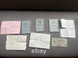 LOT (3) Original WWI WWII German Soldier WehrpassHeer (Army)MoneyLetters