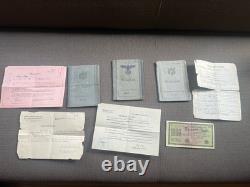 LOT (3) Original WWI WWII German Soldier WehrpassHeer (Army)MoneyLetters