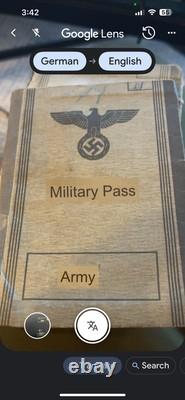 LOT (3) Original WWI WWII German Soldier WehrpassHeer (Army)MoneyLetters
