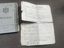 LOT (3) Original WWI WWII German Soldier WehrpassHeer (Army)MoneyLetters