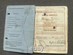 LOT (3) Original WWI WWII German Soldier WehrpassHeer (Army)MoneyLetters