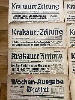LOT x 9 of 2WW german front newspapers GG 1938-1943 issue WW2 WH WWII Wehrmacht