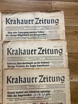 LOT x 9 of 2WW german front newspapers GG 1938-1943 issue WW2 WH WWII Wehrmacht