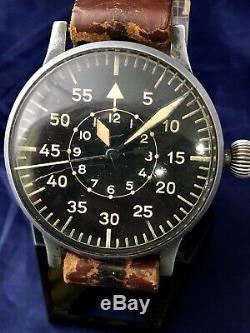 Laco B-uhr Type A Durowe German Luftwaffe Wwii Pilot/navigation Mens Watch 1941