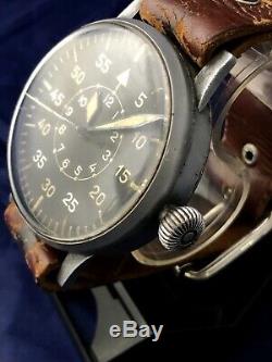Laco B-uhr Type A Durowe German Luftwaffe Wwii Pilot/navigation Mens Watch 1941