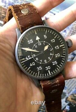 Laco B-uhr Type-b Durowe German Luftwaffe Wwii Pilot/navigation Mens Watch 1941