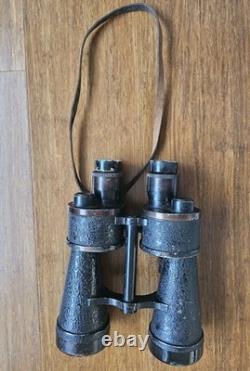 Leitz Wetzlar 7x50 BEH WW2 German U-Boat Kriegsmarine Binoculars original strap