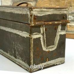 Lot Of 2 WW2 German Army Box For Spare Parts Tin Tool Box Wehrmacht