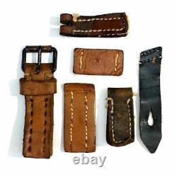 Lot Of WW2 German Parts Wehrmacht Leather Straps Leather Belts For Repair