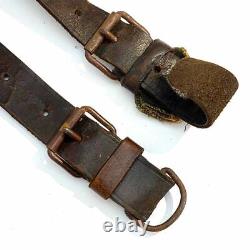 Lot Of WW2 German Parts Wehrmacht Leather Straps Leather Belts For Repair