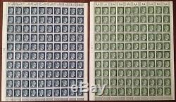 Lot Stamp Germany 19 Sheet 1941 WWII 3rd Reich Adolf Hitler Complete Set MNH
