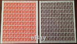 Lot Stamp Germany 19 Sheet 1941 WWII AH Adolf Hitler Complete Set MNH Faults