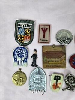 Lot of 14 Original WW2 German Tinnie Badges WHW. Antique. Militaria