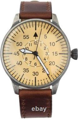Luftwaffe Pilot Watch WW2 German ME 109 Military Wristwatch with Leather Strap