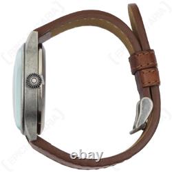 Luftwaffe Pilot Watch WW2 German ME 109 Military Wristwatch with Leather Strap