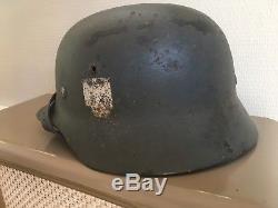 M35 German helmet DD Stahlhelm ET64 original WW2