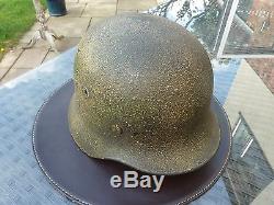 M40 German WW2 Helmet With Original Camouflage Finish Maker Deutsch Helm