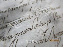 Manuscript in Old Spanish 1688, stamped with the german WW2 as seized in war 2