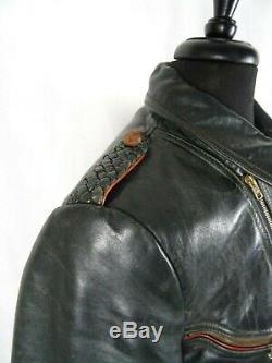 Men's Vintage WW2 1940's German Horsehide Leather Luftwaffe Jacket 38R (S)