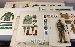 Military UNIFORMS American German superb collection of original artwork for book