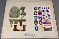 Military UNIFORMS American German superb collection of original artwork for book