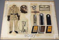 Military UNIFORMS American German superb collection of original artwork for book