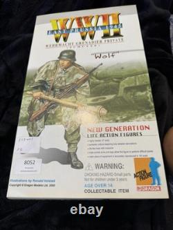 New vintage Boxed Did 1/6 WW2 custom German figure x2 heads UK Seller