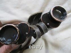 ORIGINAL 1941 WW2 GERMAN ARMY WSS 6X30 fvs kf DIENSTGLAS BINOCULARS & STRAP