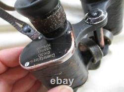 ORIGINAL 1941 WW2 GERMAN ARMY WSS 6X30 fvs kf DIENSTGLAS BINOCULARS & STRAP