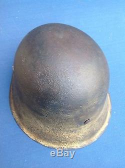 Original Dated Ww2 M42 Barn Find Normandy Camo Luftwaffe German Helmet Complete