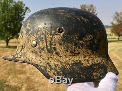 ORIGINAL German WW2 Afrika Korps Camoflague M35 Helmet