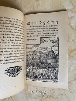 ORIGINAL! PRE-WW2 GERMAN CITY OF NUREMBERG GUIDE BOOK with MAP 1922