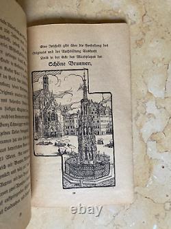 ORIGINAL! PRE-WW2 GERMAN CITY OF NUREMBERG GUIDE BOOK with MAP 1922