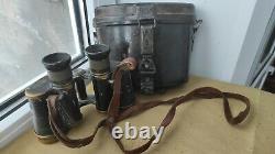 ORIGINAL Rare German WEHRMACHT Binoculars Bakkelite Box Marked Spindler & Hoyer