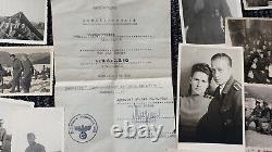 ORIGINAL VINTAGE WW2 GERMAN photo lot+death card+document JOHANN JEGG