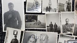 ORIGINAL VINTAGE WW2 GERMAN photo lot+death card+document JOHANN JEGG