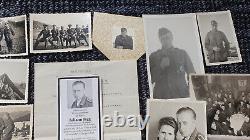 ORIGINAL VINTAGE WW2 GERMAN photo lot+death card+document JOHANN JEGG