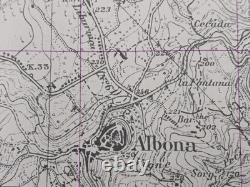 ORIGINAL WW2 CAPTURED GERMAN HEERESKARTE map entitled ALBONA (LABIN)