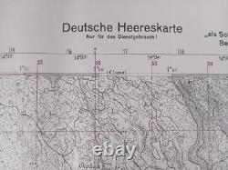 ORIGINAL WW2 CAPTURED GERMAN HEERESKARTE map entitled FIUME (RIJEKA)