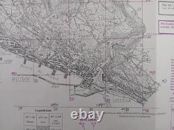 ORIGINAL WW2 CAPTURED GERMAN HEERESKARTE map entitled FIUME (RIJEKA)