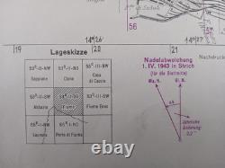 ORIGINAL WW2 CAPTURED GERMAN HEERESKARTE map entitled FIUME (RIJEKA)