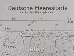 ORIGINAL WW2 CAPTURED GERMAN HEERESKARTE map featuring PLATAK in CROATIA
