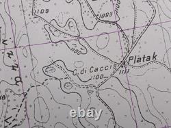 ORIGINAL WW2 CAPTURED GERMAN HEERESKARTE map featuring PLATAK in CROATIA