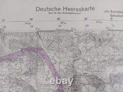 ORIGINAL WW2 CAPTURED GERMAN HEERESKARTE map of SOLVENIA (PODBRDO, PETROVO BRDO)