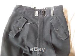 ORIGINAL WW2 GERMAN ARMY WH HEER M38 PANZER trousers PANTS hose BLACK GENUINE