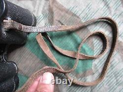 ORIGINAL WW2 GERMAN ARMY WSS 6X30 bmk+ DIENSTGLAS BINOCULARS & STRAP & CASE