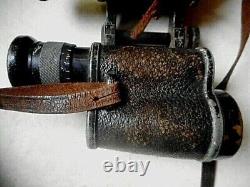 ORIGINAL WW2 GERMAN ARMY WSS 6X30 carl zeiss jena silvamar DIENSTGLAS BINOCULARS