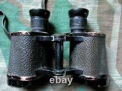 ORIGINAL WW2 GERMAN ARMY WSS 6X30 hensoldt DIENSTGLAS BINOCULARS & STRAP & CASE