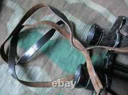 ORIGINAL WW2 GERMAN ARMY WSS 6X30 hensoldt DIENSTGLAS BINOCULARS & STRAP & CASE